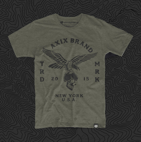 NY Eagle, Olive Drab Relaxed Fit Tee