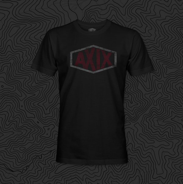 AXIX Vintage Logo, Black Active Tshirt