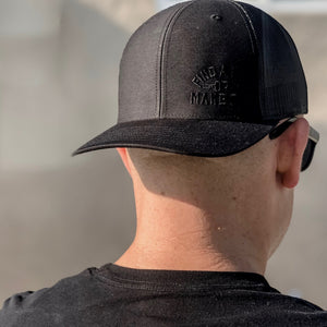 Find A Way Trucker Hat - Black - AXIX Clothing Co. - Veteran Owned Lifestyle Brand 