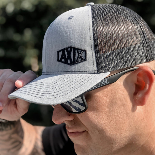 Tombstone Trucker Hat - Heather / Black - AXIX Clothing Co. - Veteran Owned Lifestyle Brand 