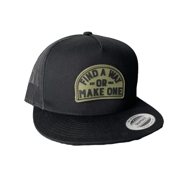 Find a Way Trucker Hat - Black / Army Green