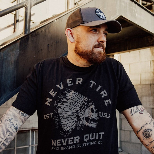 Never Quit T-Shirt - AXIX Clothing Co. - Veteran Owned Lifestyle Brand 